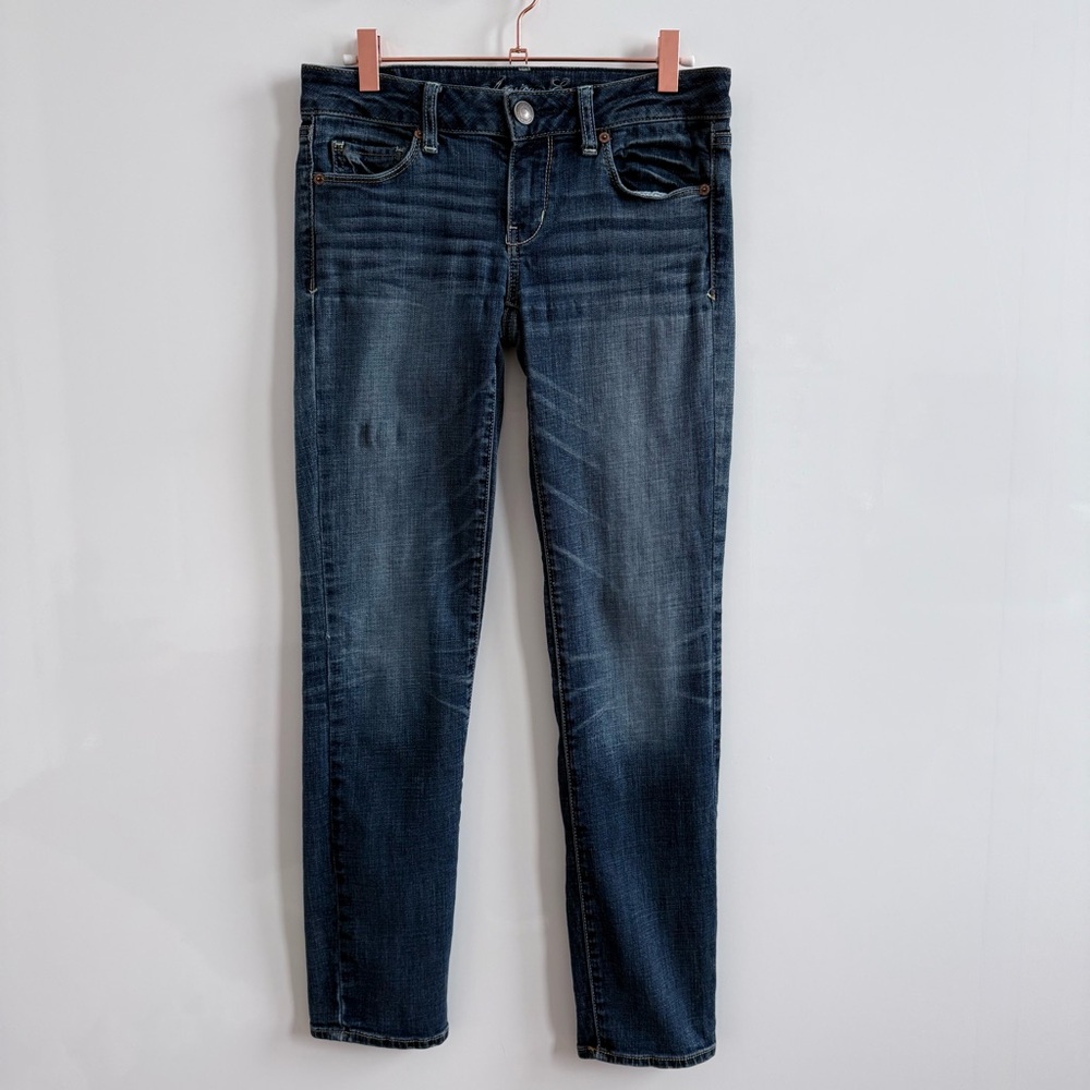 AEO Dark Blue Skinny Jeans 4 Short
